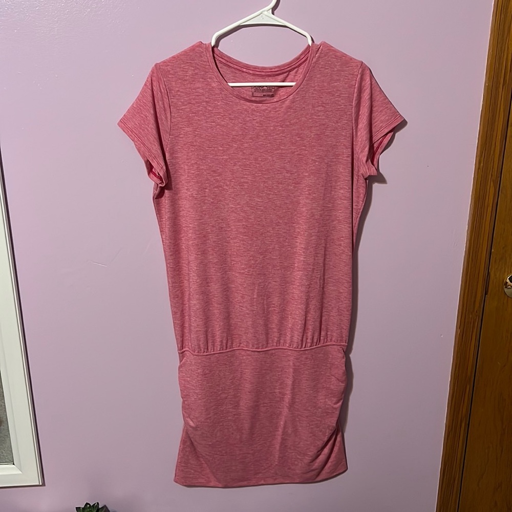 Patagonia Glorya Pink Ruched T-shirt Dress